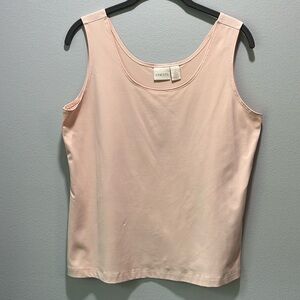 Chico's size 2 (XL standard sizing) tank top, pale pink/peach color